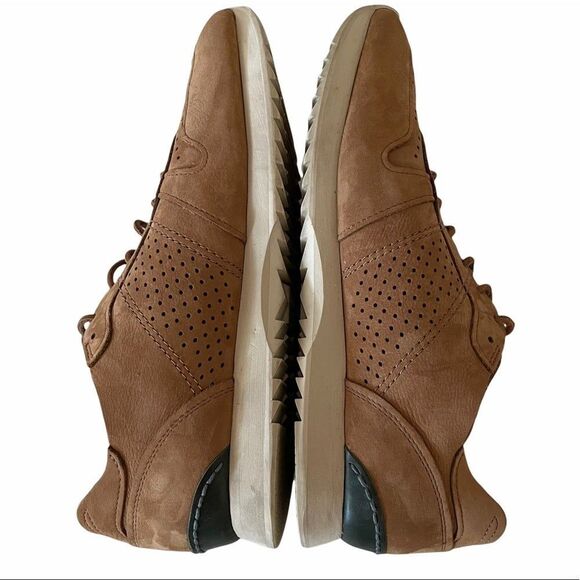 Frye Leather Keith Runner Sneakers Tan Size 11 - Picture 3 of 8